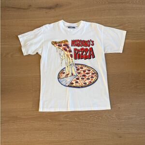 Moschino Pizza Tee Short Sleeves Estimated Size M White